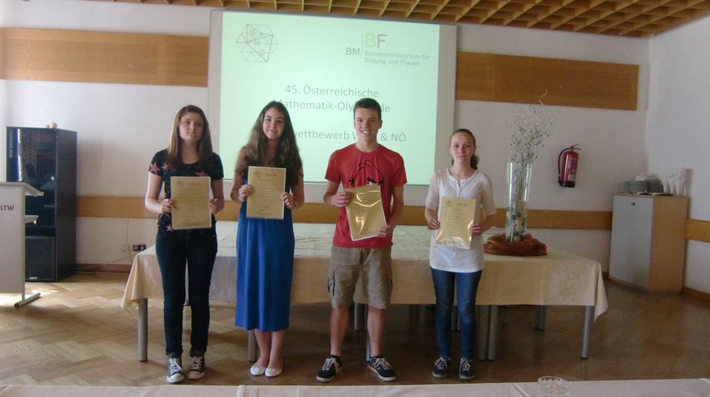 Emanuel Flasch 3.Preis beim Gebietswettbewerb der Mathematikolympiade