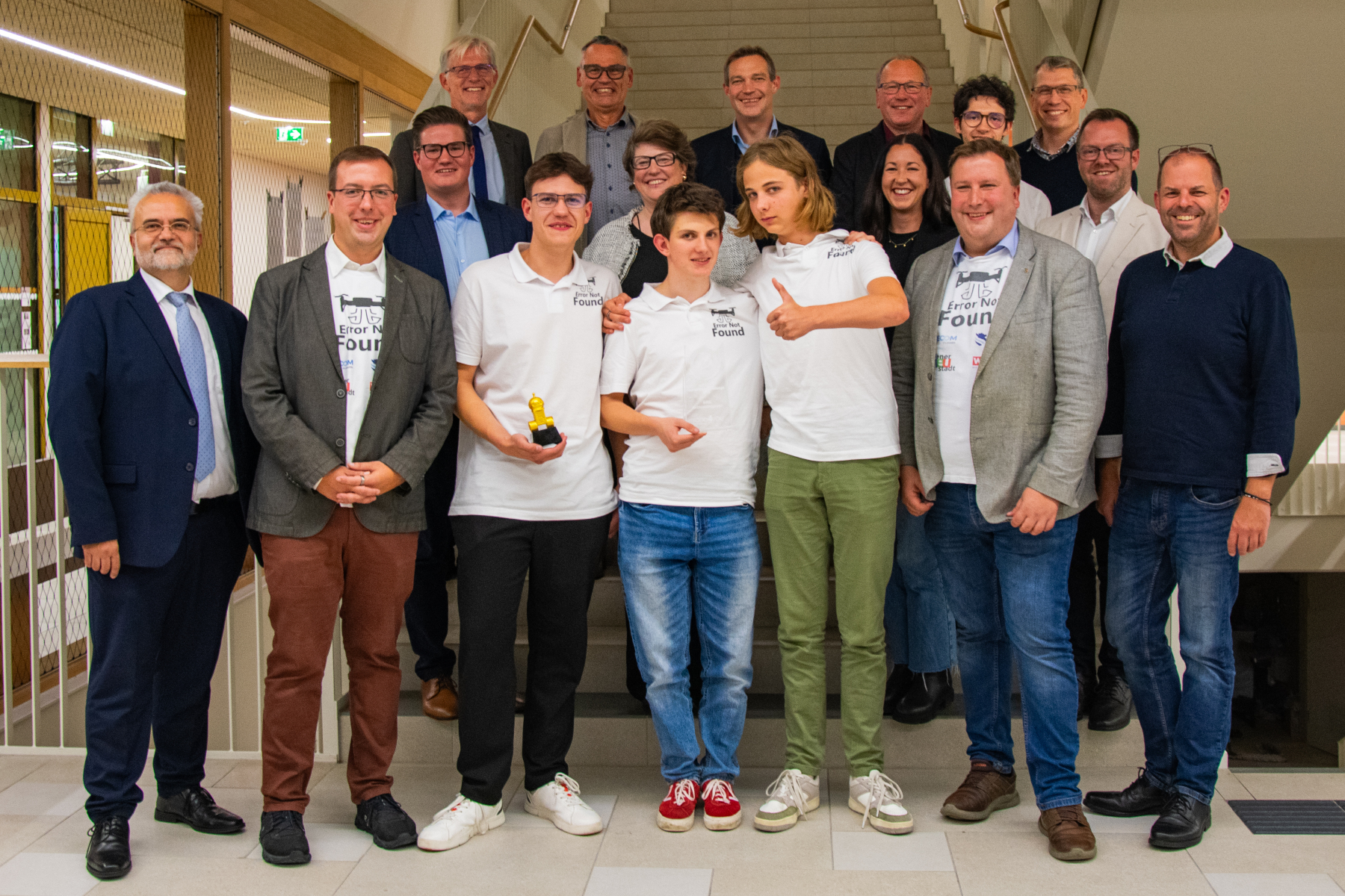 Empfang der Drohnen-Weltmeister am BRG Gröhrmühlgasse